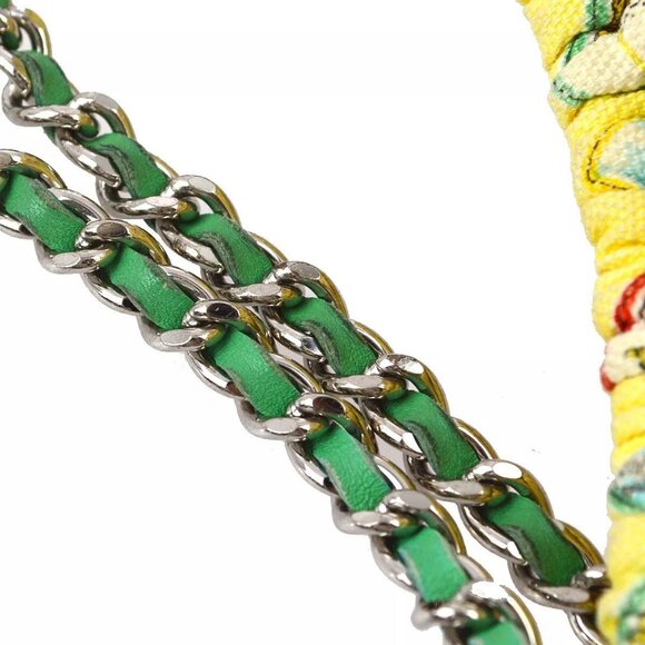 Chanel Yellow Canvas Valentine Chain Handbag - Picture 2 of 11